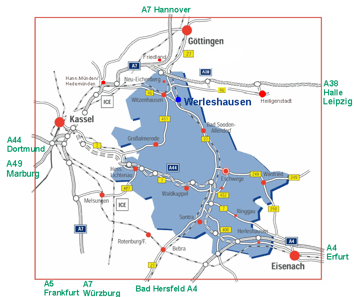 Lageplan von Werleshausen